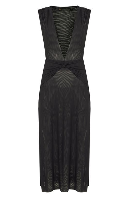 Vix Swimwear Cindy Solid Mesh Cover-up Dress In Grey