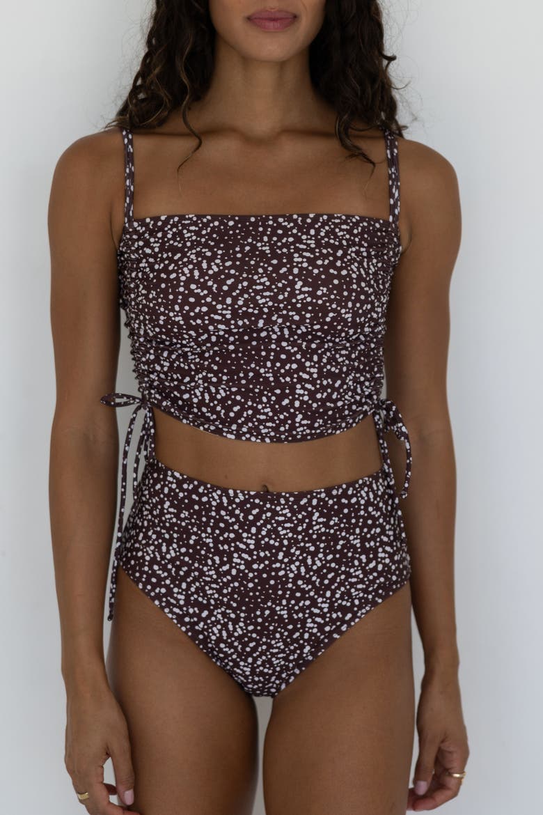 Olivia Adjustable Bikini Top, Main, color, Brown