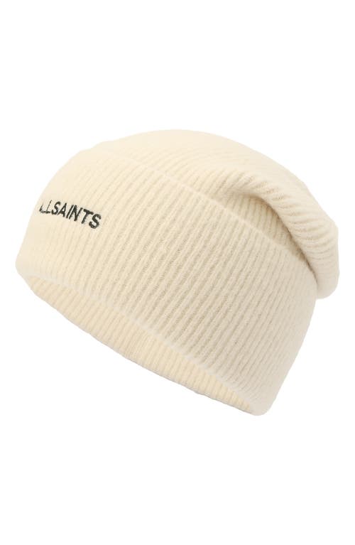 Allsaints Underground Rib Beanie In Yellow