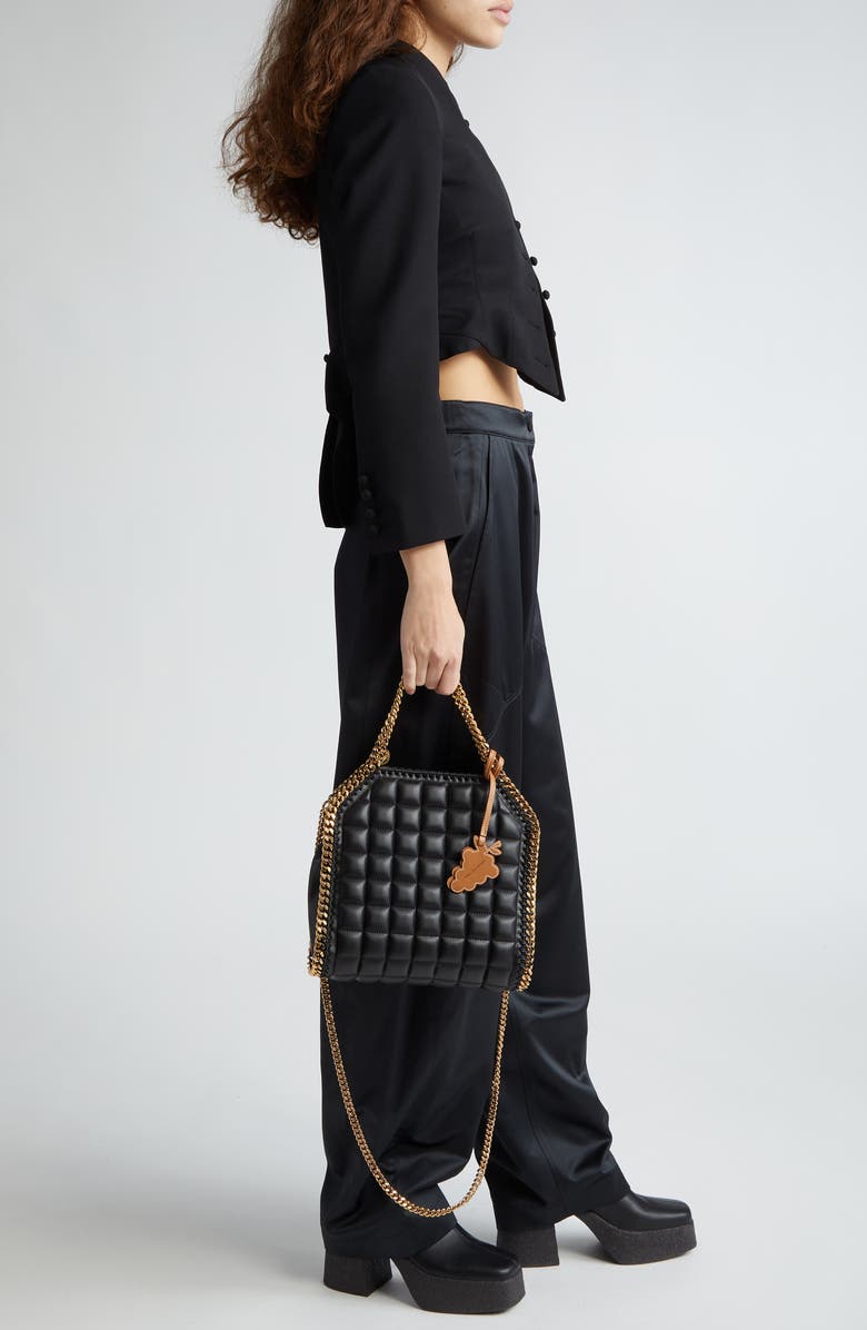 Stella McCartney Mini Falabella Quilted Faux Leather Tote, Alternate, color,