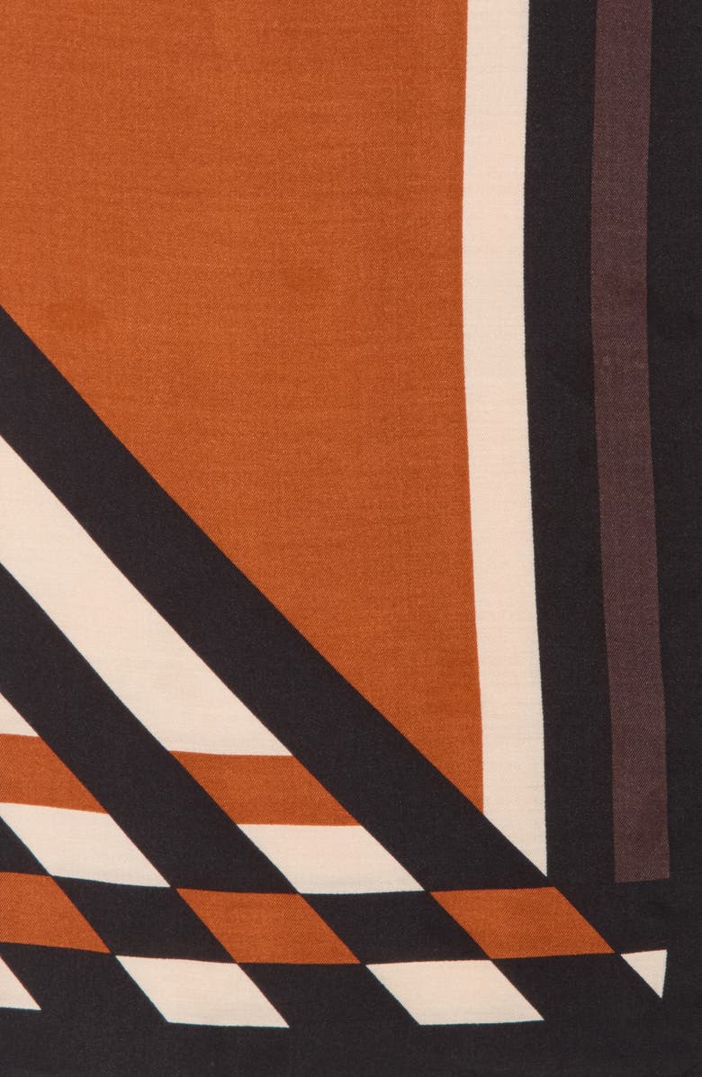 BCBG Diamond Geo Scarf, Alternate, color, Cognac