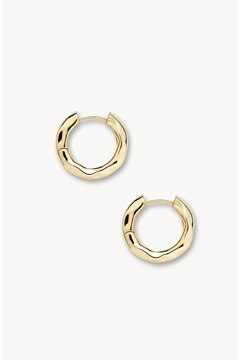 Petite Wavy Hoops, Main, color, Gold