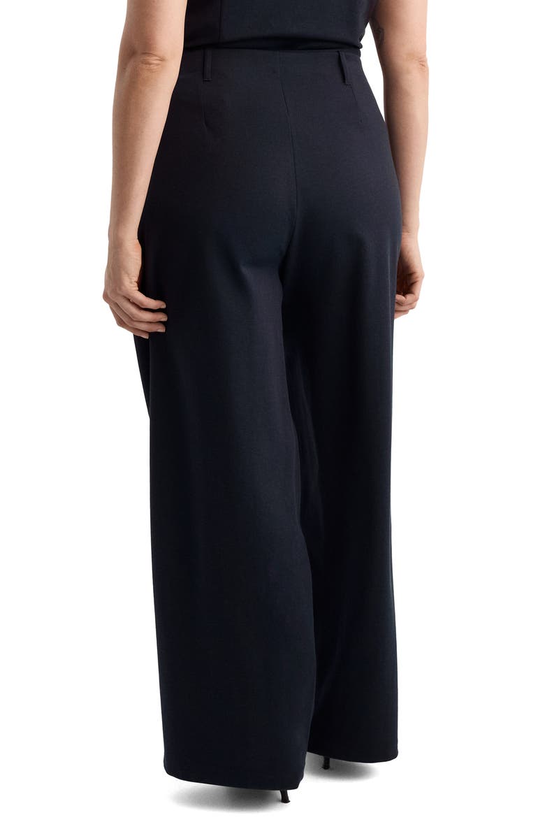 MANGO Straight Leg Pants, Alternate, color, Navy