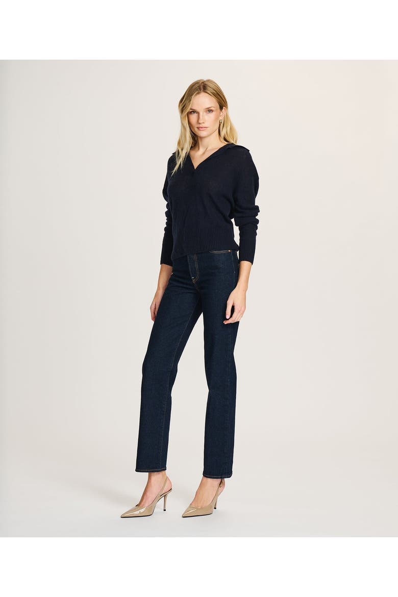 Featherweight Cashmere Polo Sweater, Alternate, color, Navy
