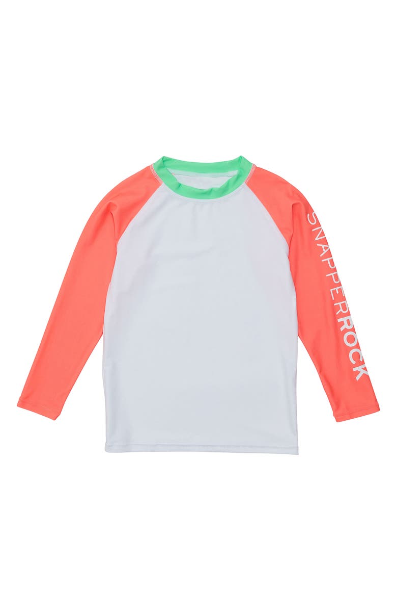 Snapper Rock Kids' Colorblock Long Sleeve Rashguard Top, Main, color, 