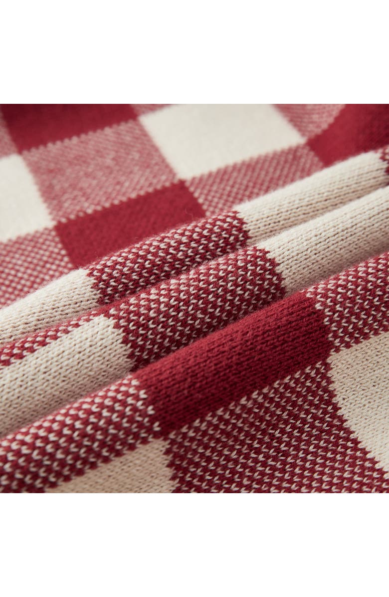 Milkbarn Knit Suspender Pants, Alternate, color, Red Gingham