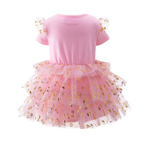 Rachel Riley Bow Tulle Tutu Dress In Pink