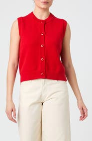 French Connection Mozart Sleeveless Cotton Sweater Vest