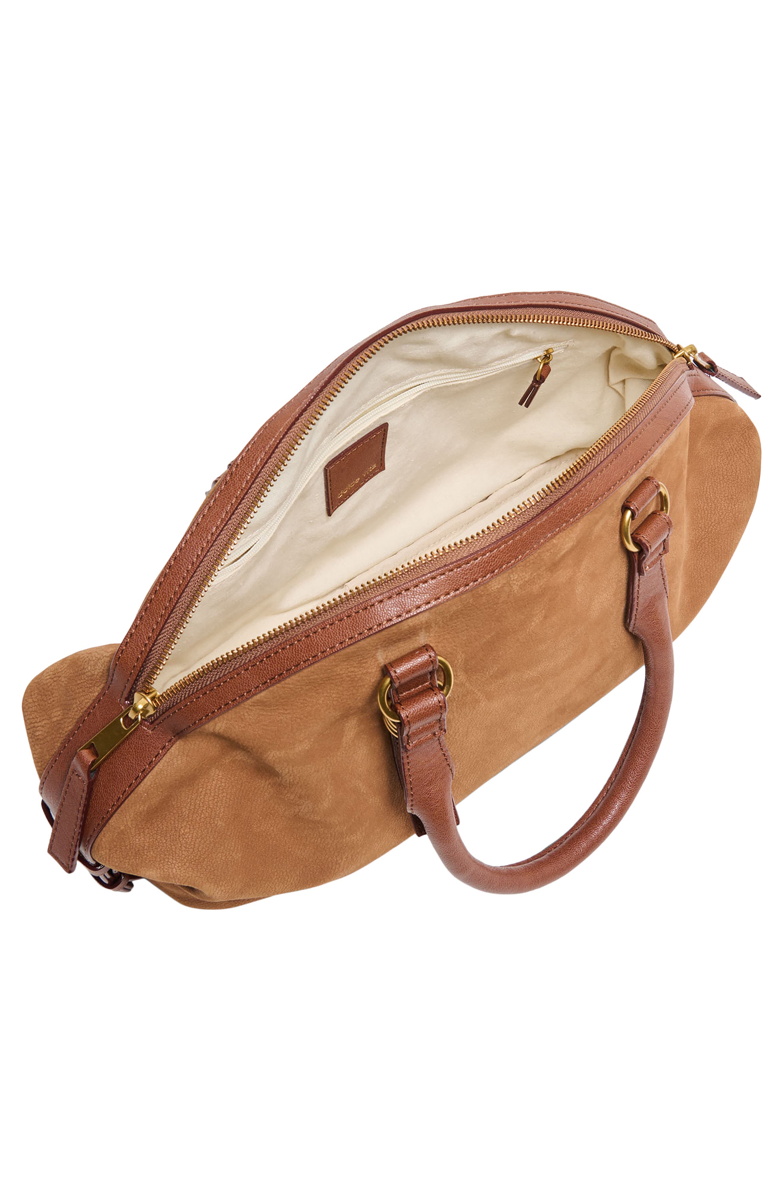 Dolce Vita Sion Leather Satchel, Alternate, color, Cognac