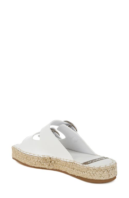 Rag & Co Palala Espadrille Slide Sandal In White