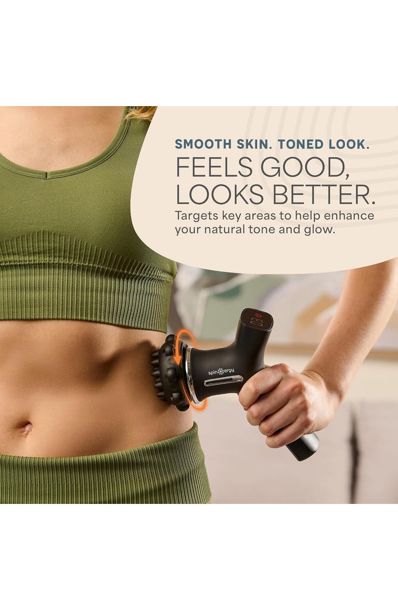 Lifepro Spinergy Oil-Compatible Lymphatic Drainage Massage Gun Rotary Deep Tissue Massager Gun, Alternate, color, Blue