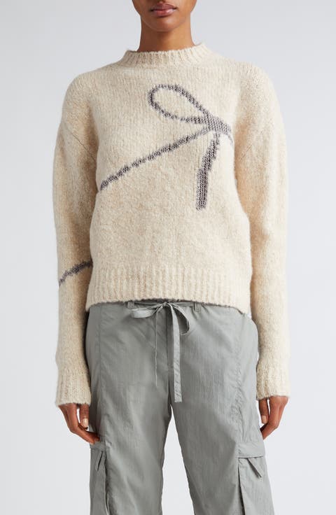 Tana Ribbon Intarsia Crewneck Sweater