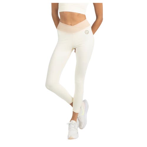 Akalia Alisha V Waistline Colorblock Legging In Beige
