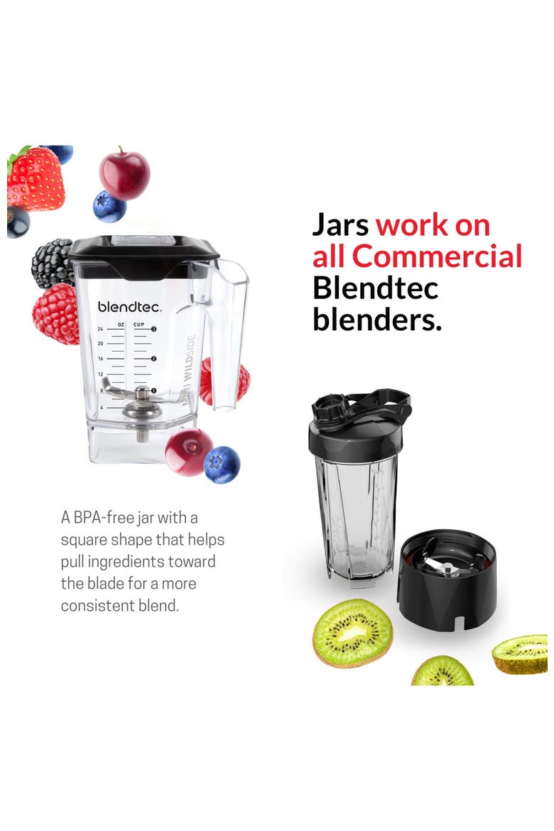 Mini WildSide Five Sided Personalized Blender Jar Vented Latching Lid, Alternate, color, Clear