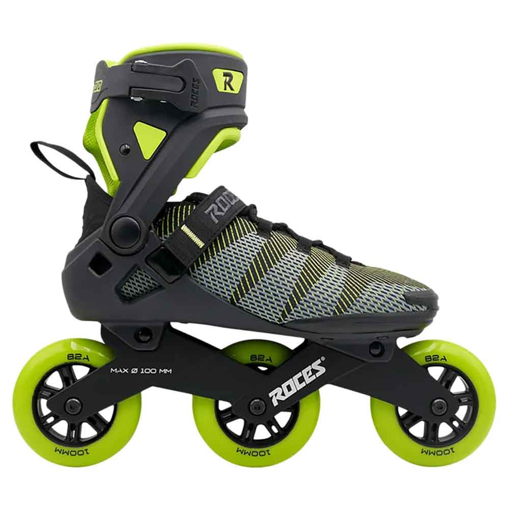 Roces R-EVO 100 Mens Inline Skates, Main, color, Black/Lime
