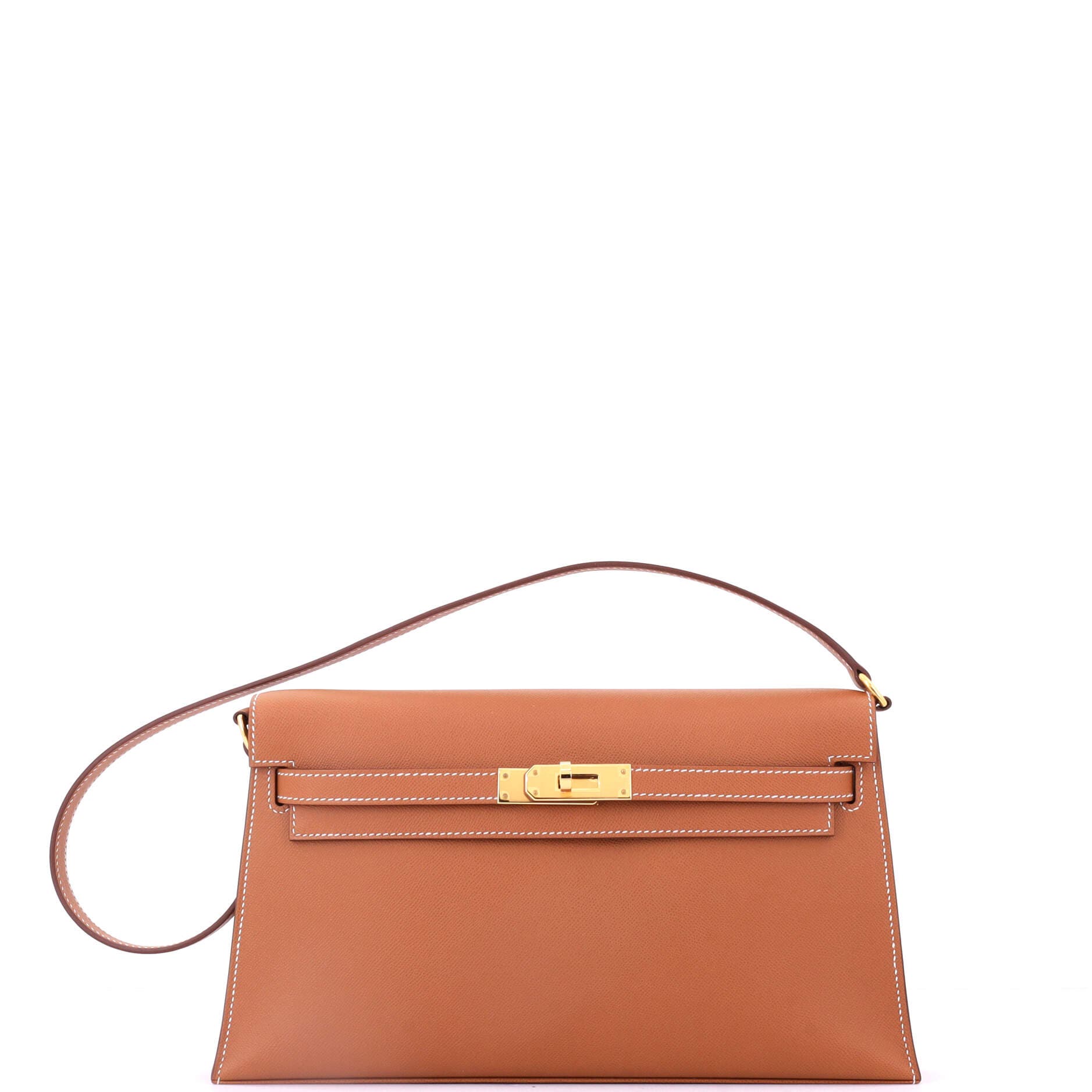 Pre-Owned Hermes Kelly Elan Shoulder Bag Madame, Main, color, Gold