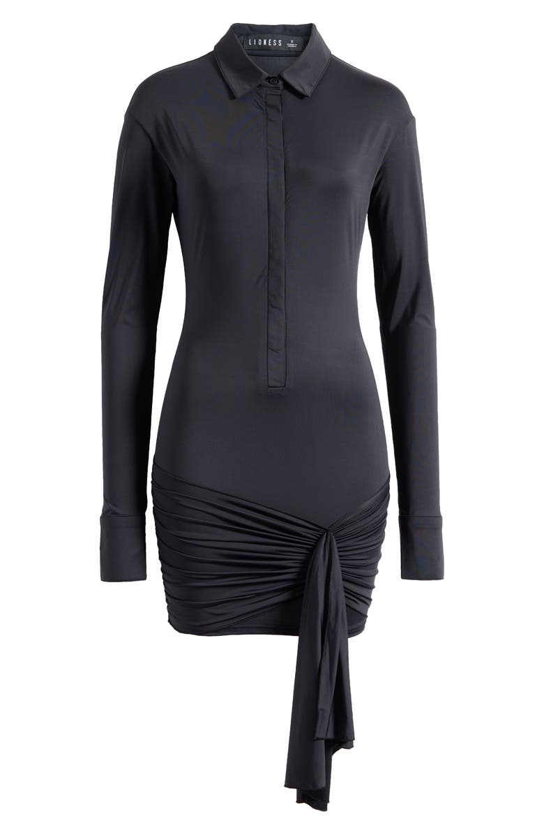 LIONESS Soho Long Sleeve Mini Shirtdress | Nordstromrack