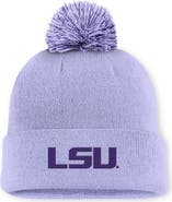 Nike Men's Nike Light Purple LSU Tigers Primetime Peak Campus Cuffed Knit Hat with Pom