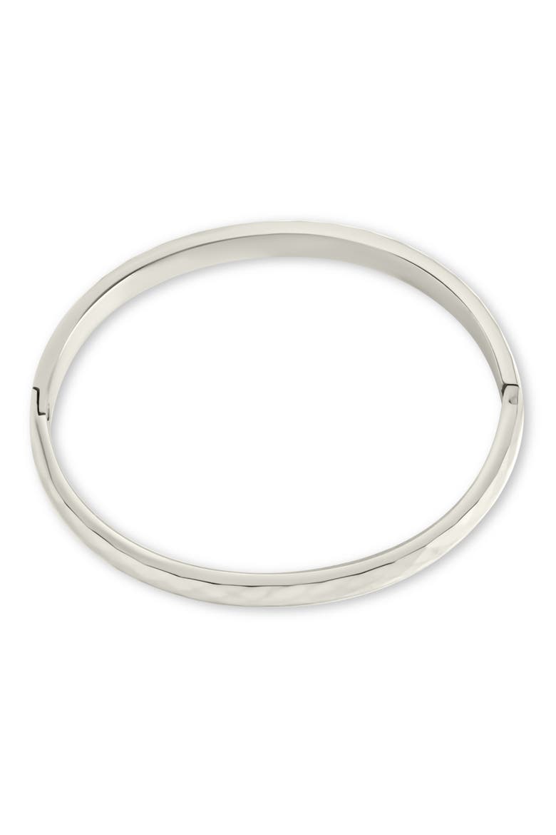 Verlyn Hammered Bangle Bracelet, Main, color, SILVER