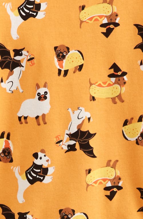 Nordstrom Kids' Print Fitted Cotton Pajamas In Orange