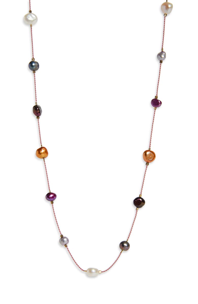 Isshi Desnuda Long Station Necklace, Alternate, color, Sunset
