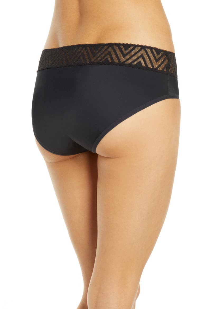 Hiphugger Period Moderate Absorbency Underwear, Alternate, color, BLACK