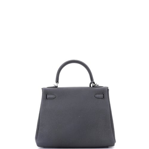 Pre-owned Hermes Hermes Kelly Handbag Grey Togo With Palladium Hardware 25 In Gray