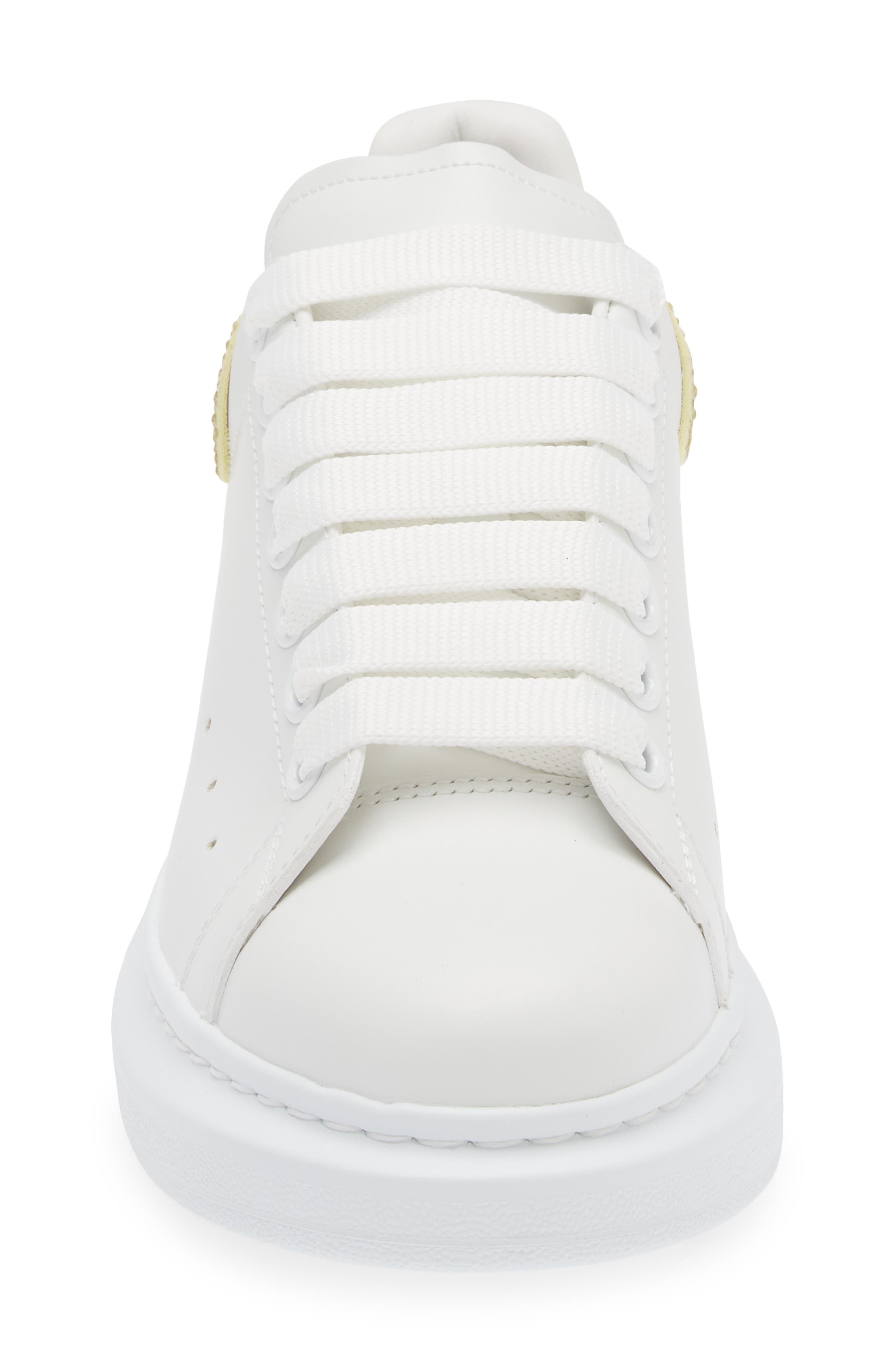 McQueen Oversized Crystal Embellished Sneaker, Alternate, color, 