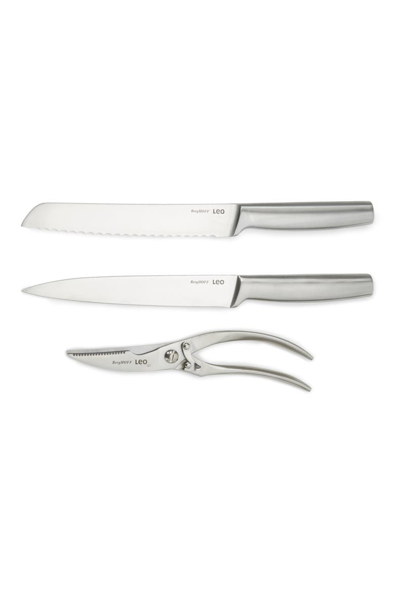 Legacy 3-Piece Stainless Steel Carving Knife Set, Main, color, SILVER