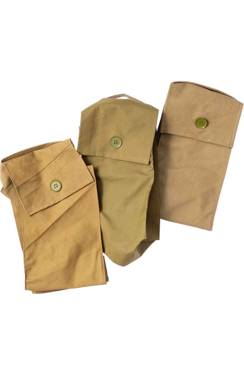 PUEBCO Rubberized Fabric Shoes Bag, Main, color, Beige