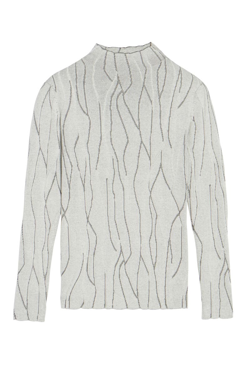 Artisanal Crackle Jacquard Sweater, Alternate, color, CHALK