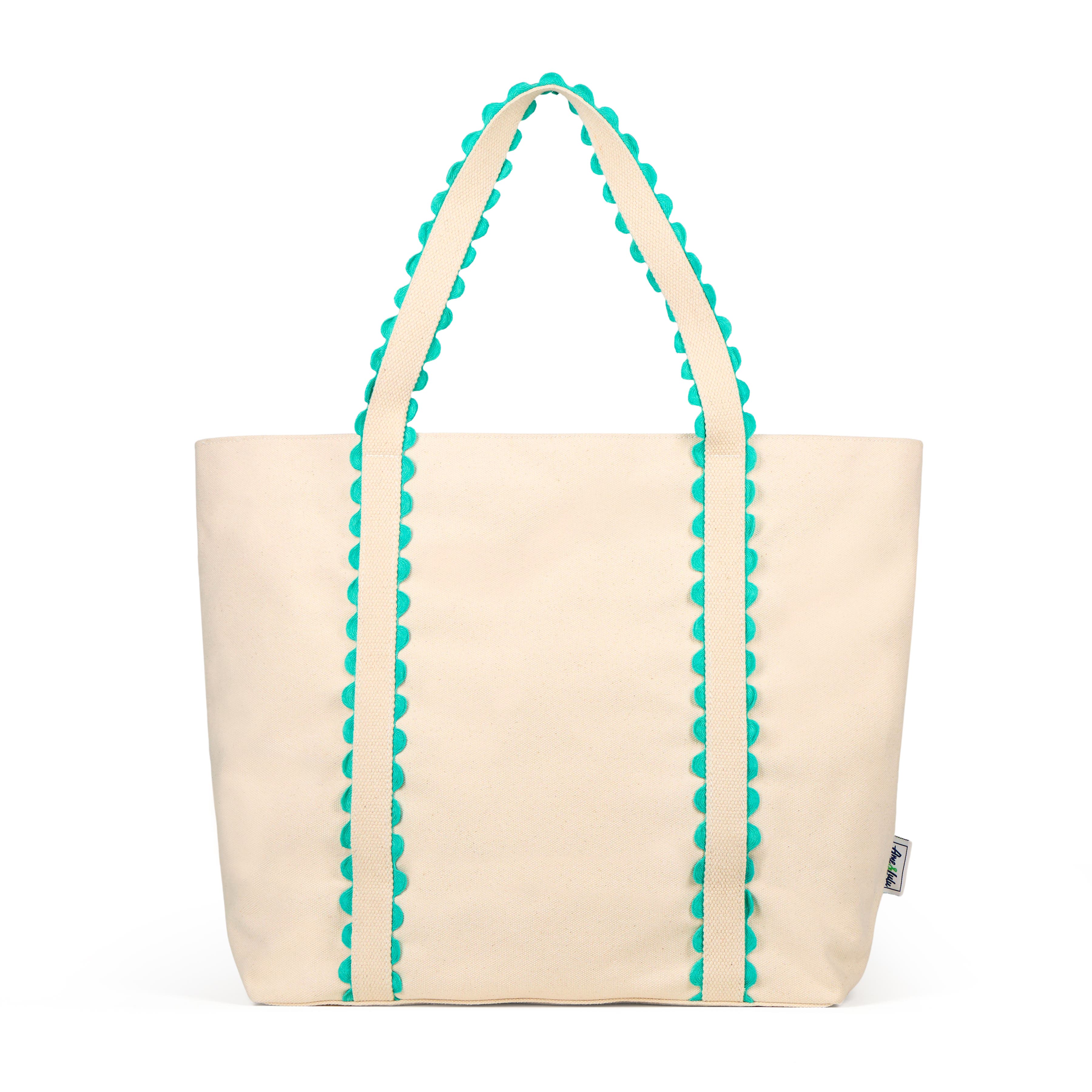 Ame & Lulu Nantucket Beach Tote, Alternate, color, Teal
