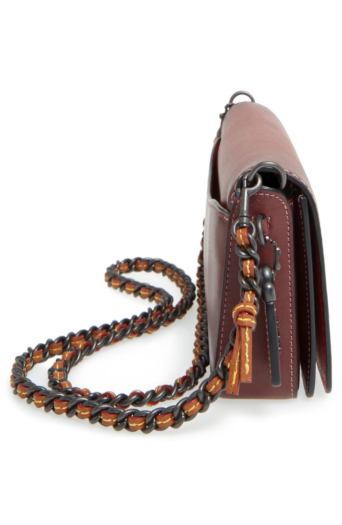 1941 'Dinky' Leather Crossbody Bag, Alternate, color, BORDEAUX
