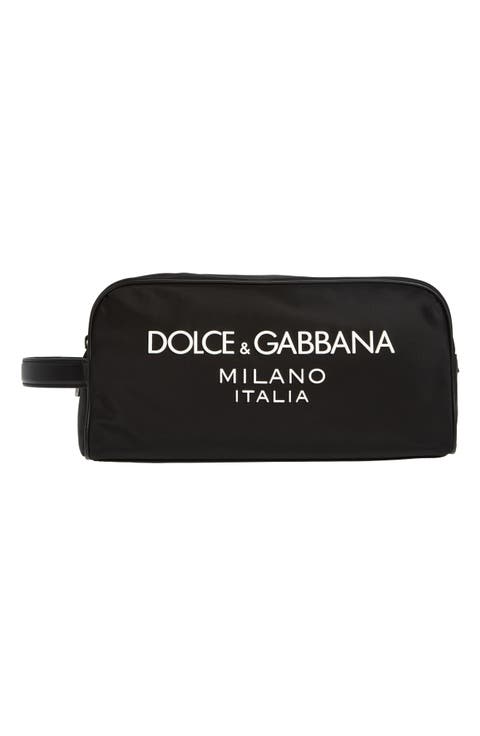 Rubberized Logo Nylon Blend Toiletry Bag