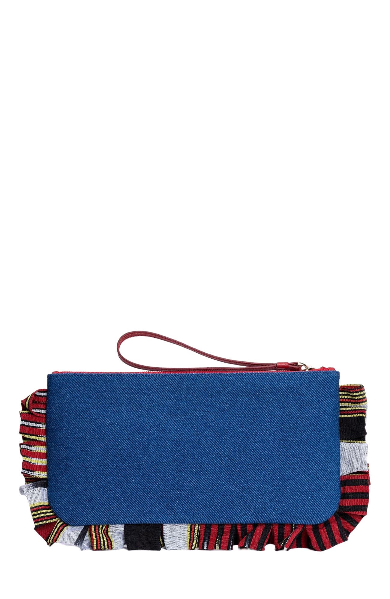 Medi - Denim Clutch Bag, Alternate, color, Denim