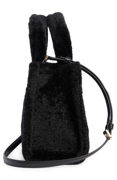Kate Spade New York Ellie Faux Fur Small Tote Bag In Black
