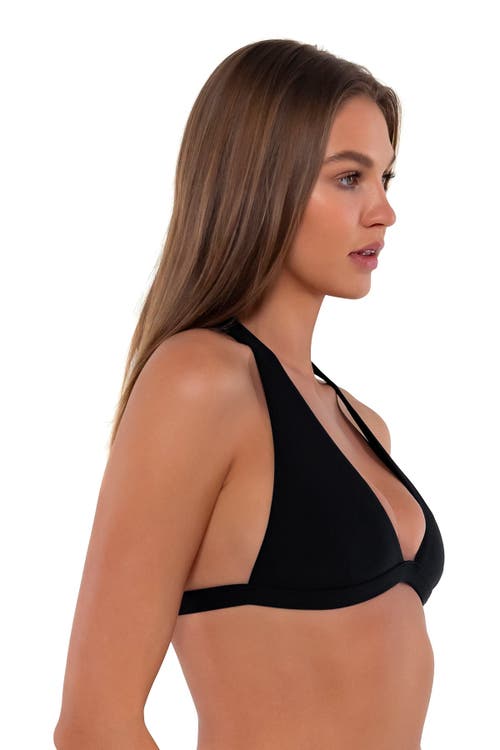 Sunsets Faith Halter Top In Black