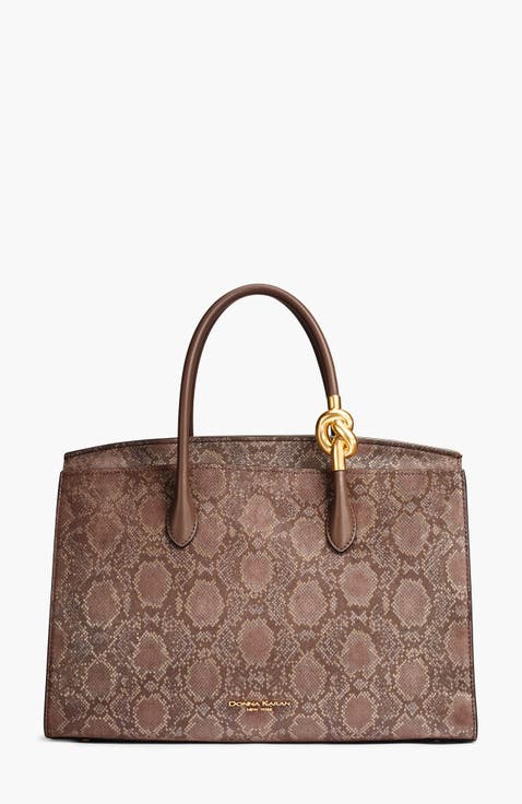 Loden Python Suede Satchel