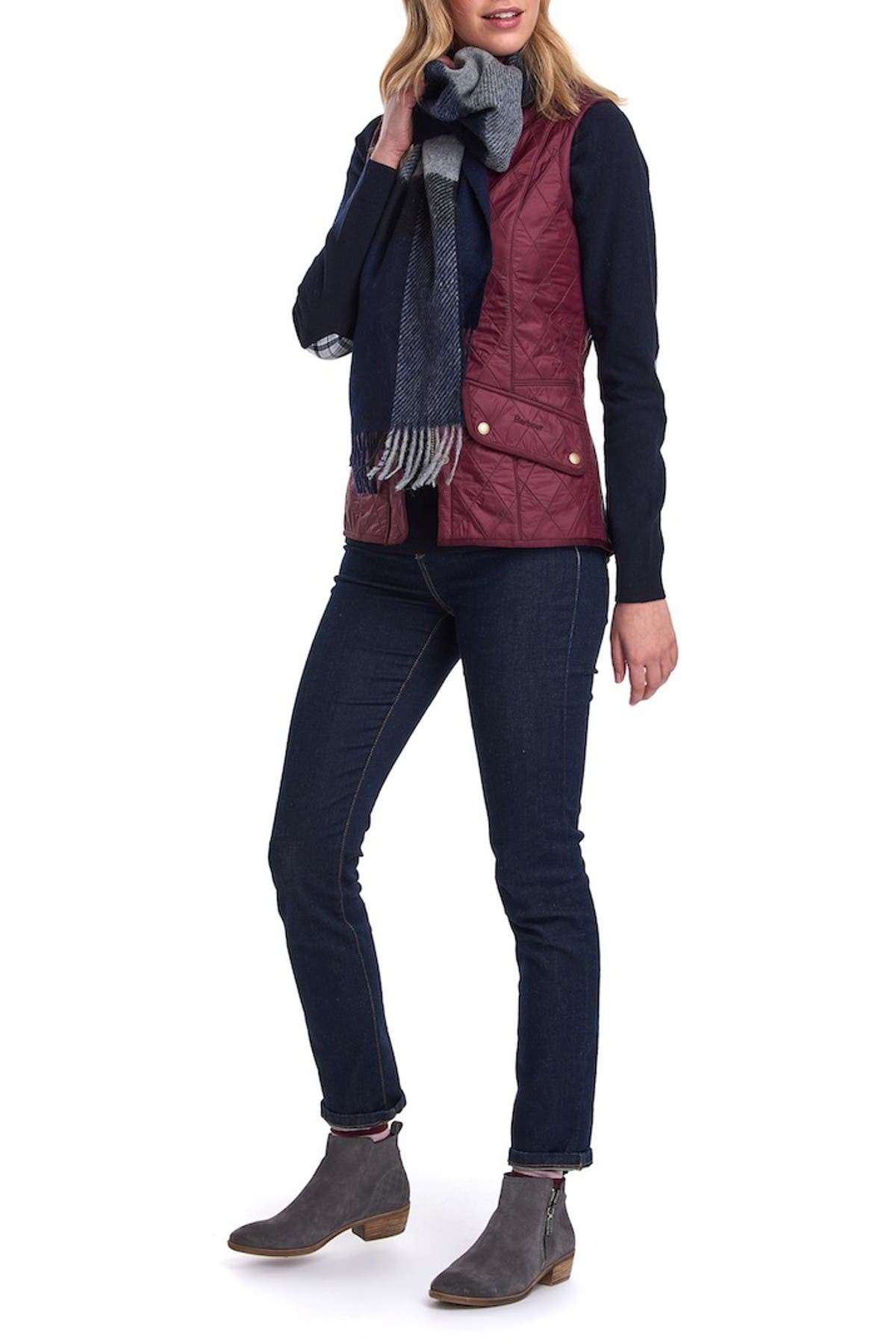 Barbour Cavalry Gile Bordeaux Quilted Vest (Women) | Nordstromrack