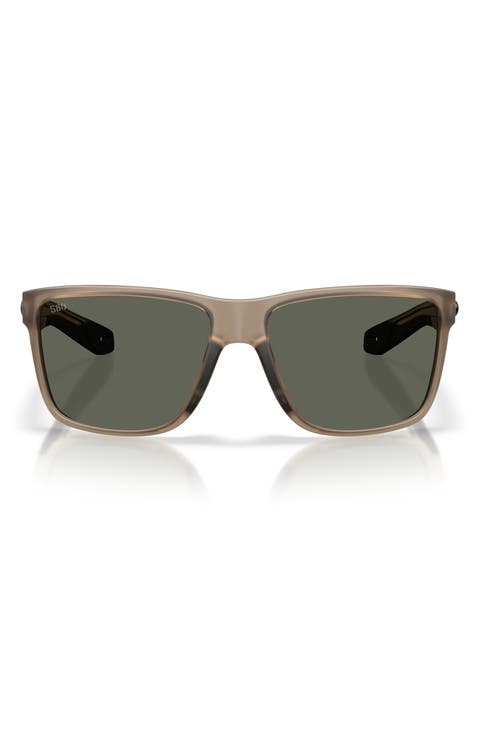 Broadbill II 58mm Polarized Rectangular Sunglasses