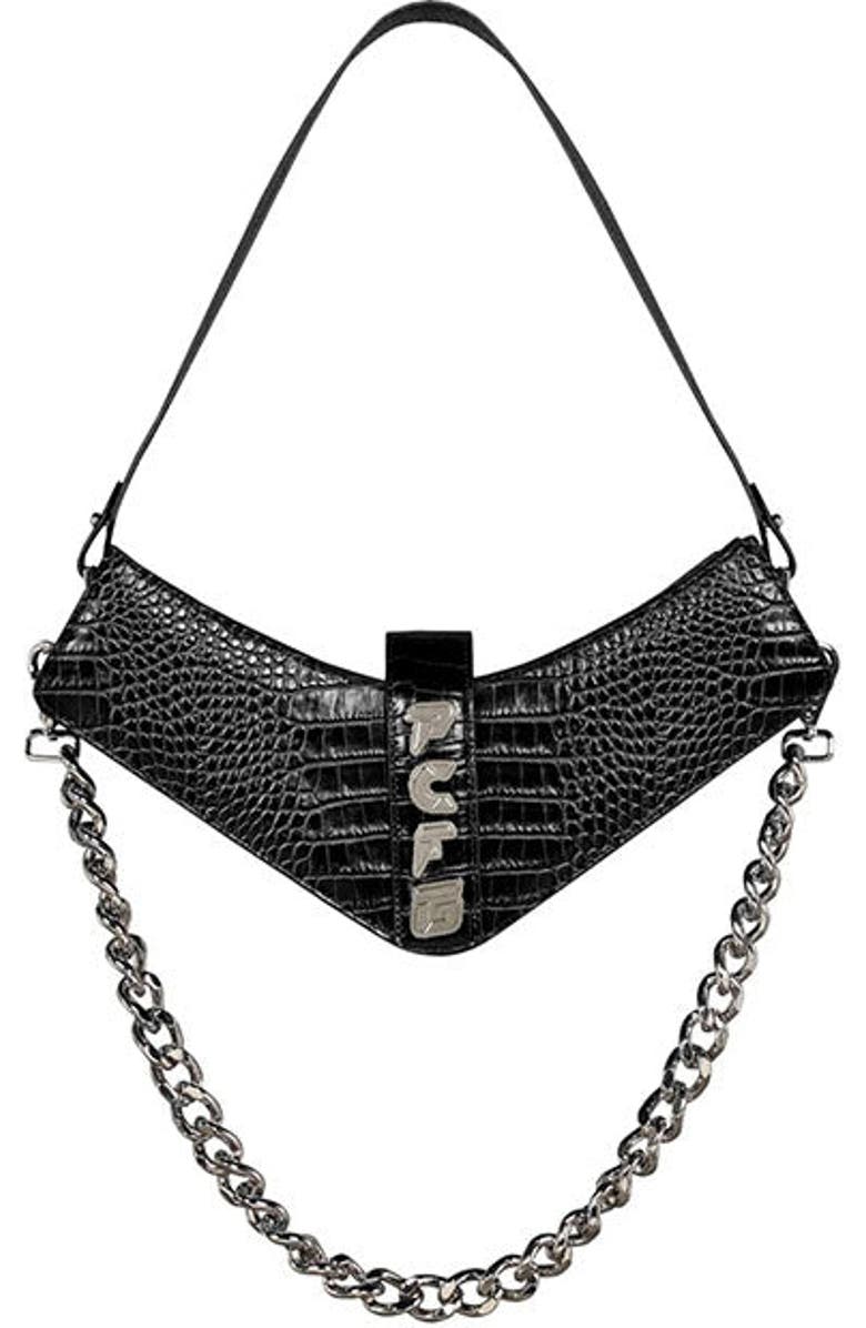 PCFG Boomerang Shoulder Bag, Main, color, Black