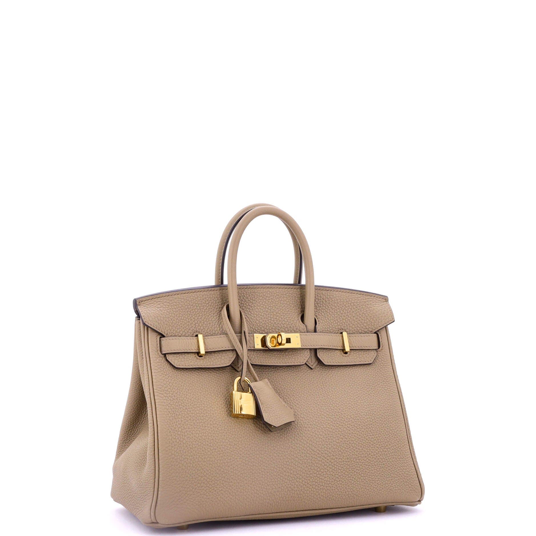 Pre-Owned Hermes Birkin Handbag Brown Togo with Gold Hardware 25, Alternate, color, 