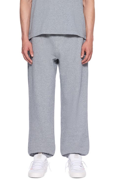 Diagonal Stripe Logo Cotton French Terry Joggers