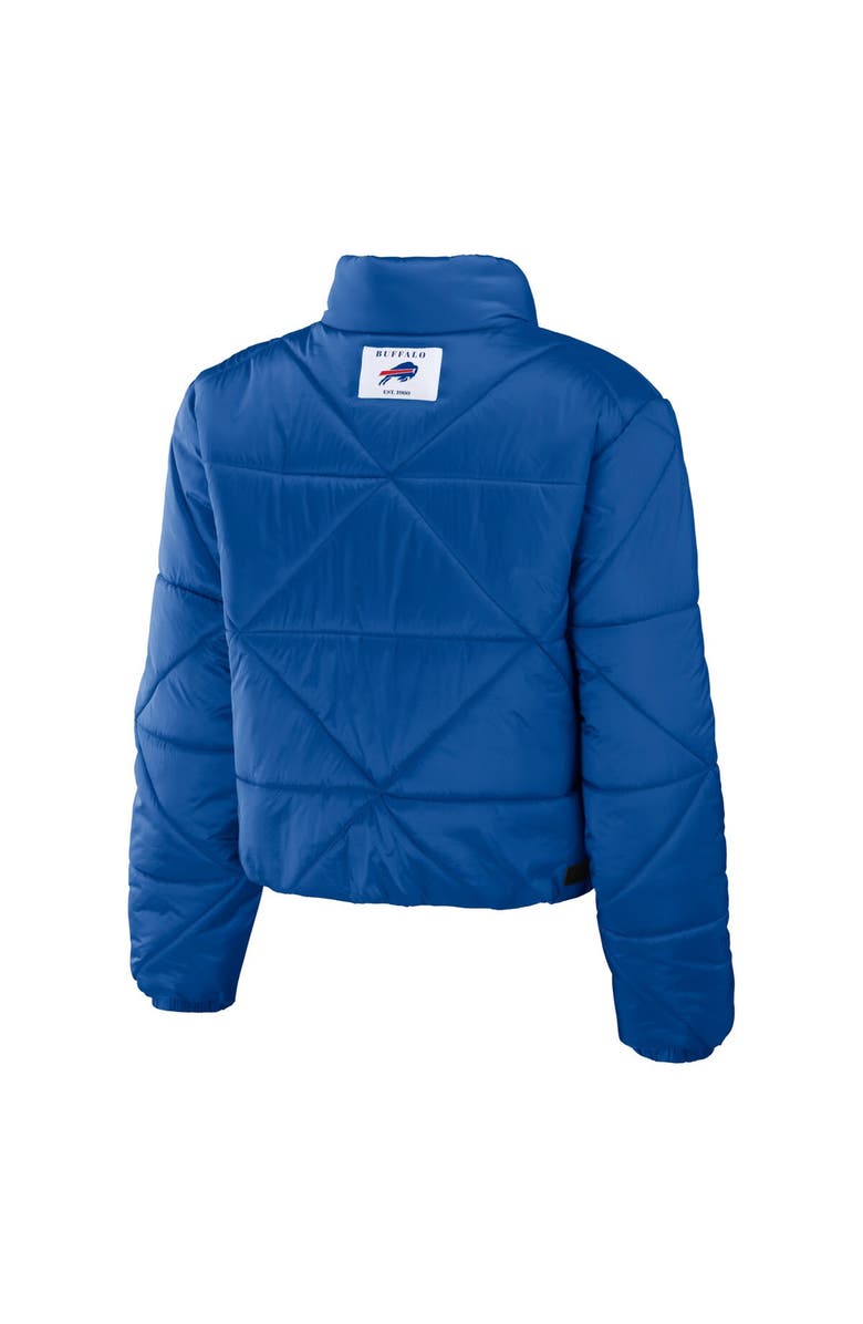 WEAR by Erin Andrews Women's WEAR by Erin Andrews  Royal Buffalo Bills Cropped Puffer Full-Zip Jacket, Alternate, color, Royal