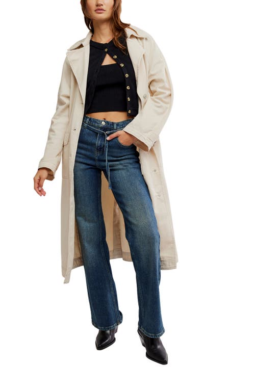 Shop Free People Perry Washed Cotton Trench Coat In French Oak