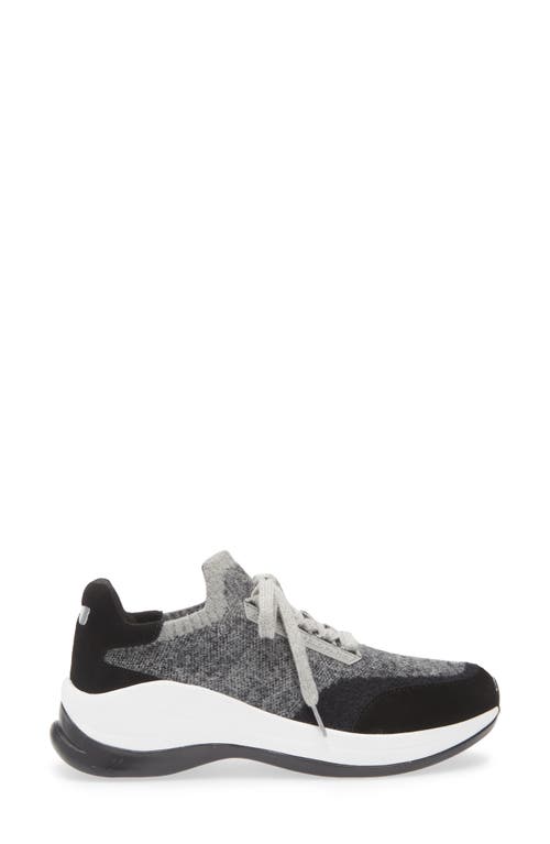 Karl Lagerfeld Paris Carsyn Knit Sneaker In Grey/black
