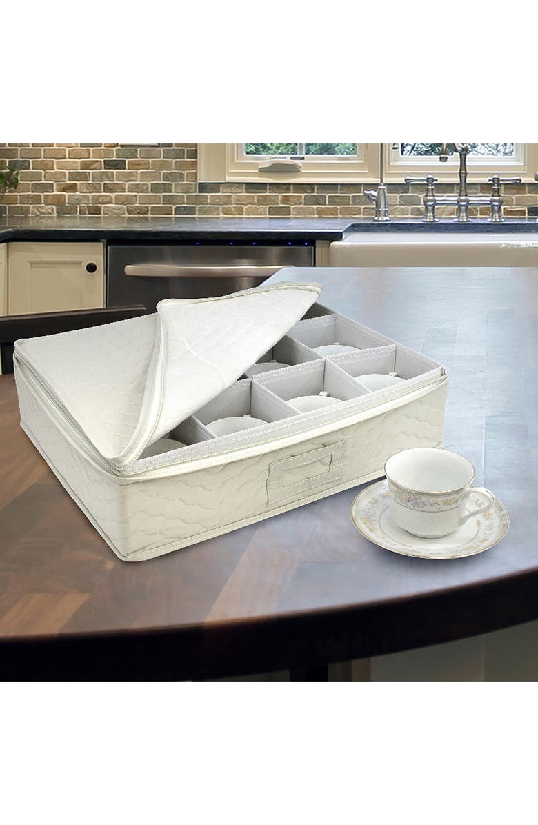 SORBUS Dinnerware Storage 5-Piece Set - Beige, Alternate, color, Beige