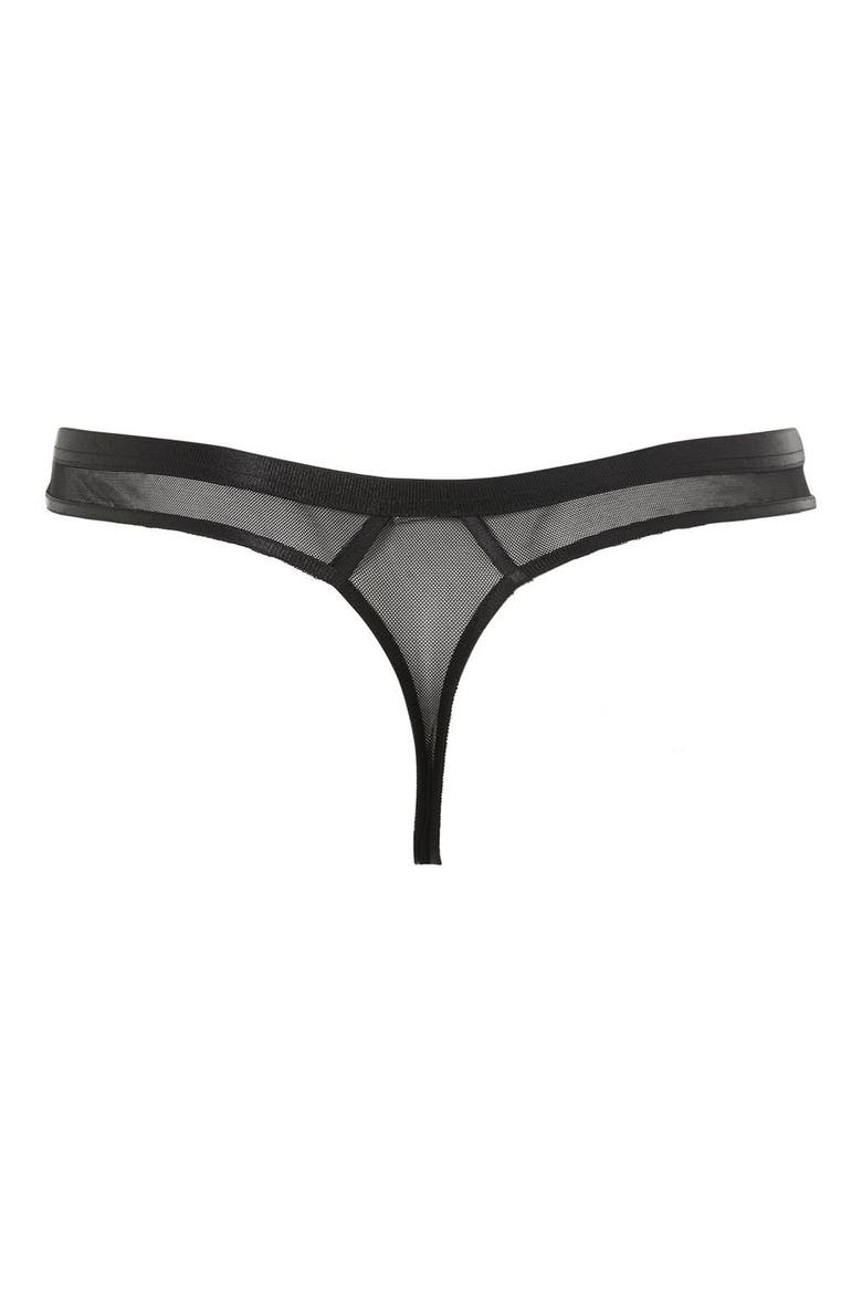 Ophelia Lace Thong, Alternate, color, BLACK