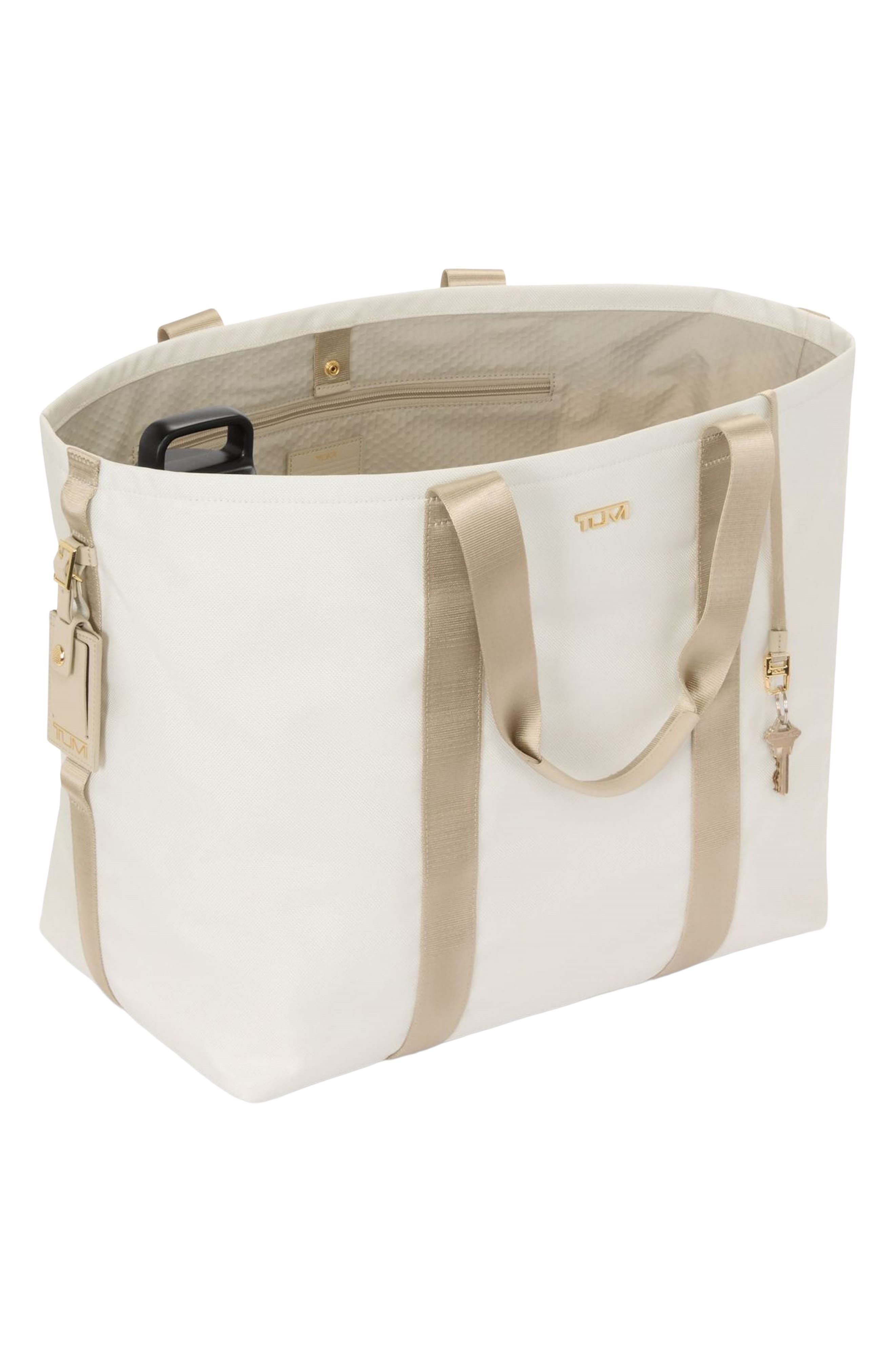 Alpha Bravo Essential Large East/West Tote, Alternate, color, OFF WHITE/ TAN