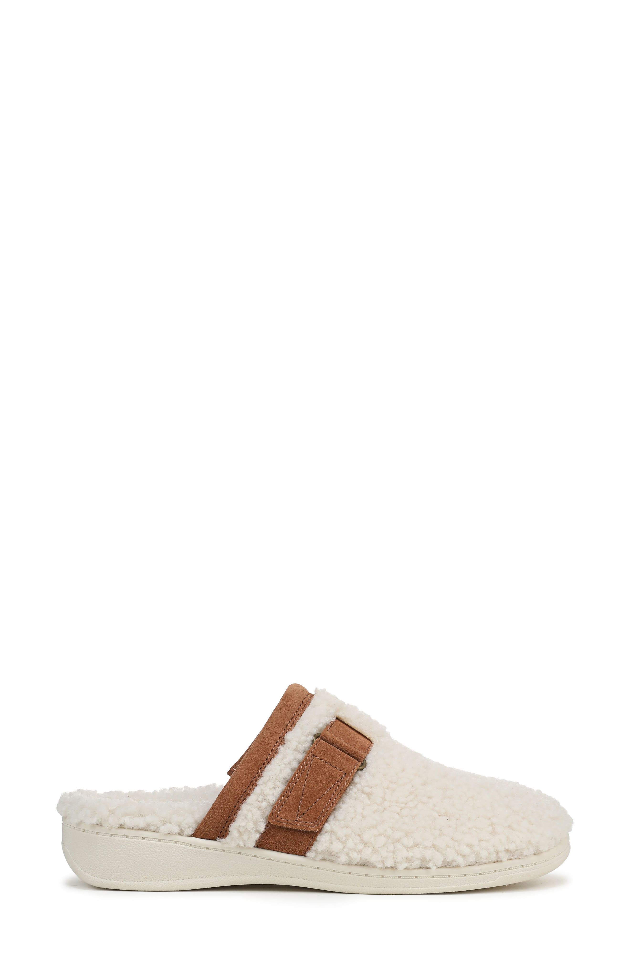 Vionic Izzy Faux Shearling Clog, Alternate, color, Cream
